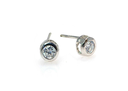 Gemstone Solitaire Stud Earring